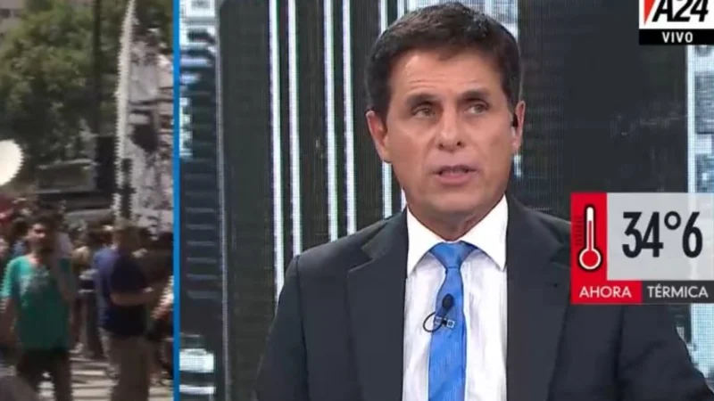 Carnota justificó la represión mientras gaseaban a un movilero de A24
