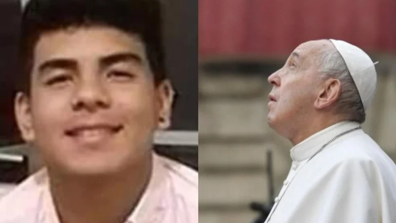 Fernando Báez y Papa Francisco 