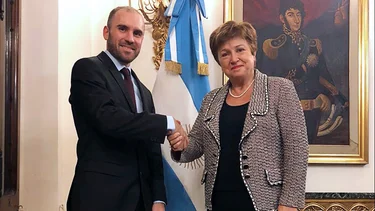 Guzmán se reunió con la titular del FMI en Italia