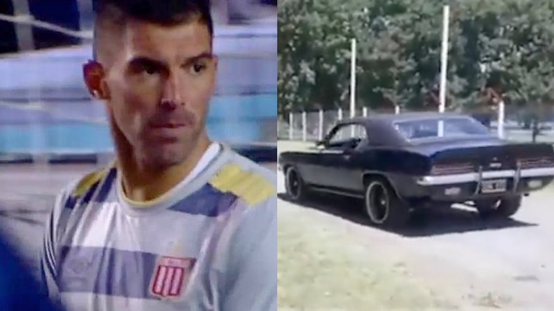 Video: con un increíble auto, Mariano Andújar se fue "pisteando como un campeón" del entrenamiento de Estudiantes