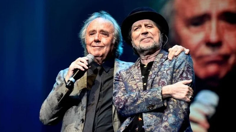 Joaquín Sabina se cayó del escenario durante un show junto a Joan Manuel Serrat
