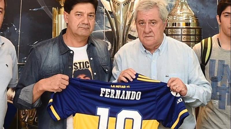 Emocionante: el padre de Fernando Báez visitó La Bombonera invitado por Jorge Amor Ameal