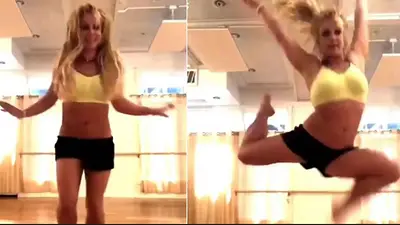 Video: el momento en que Britney Spears se rompe el pie bailando Video: el momento en que Britney Spears se rompe el pie bailando