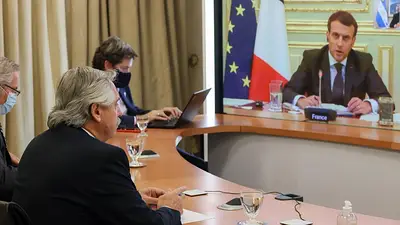 Alberto Fernández recibió el apoyo Emmanuel Macron para negociar con el FMI Alberto Fernández recibió el apoyo Emmanuel Macron para negociar con el FMI