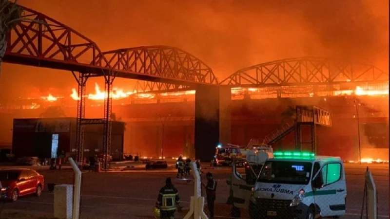 Voraz incendio en el autódromo de las Termas de Río Hondo