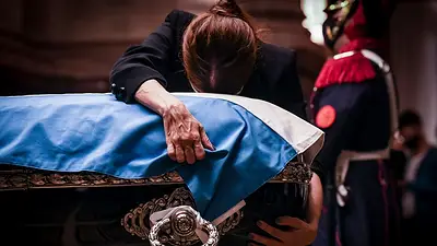 Finalizó el funeral de Carlos Menem en el Senado Finalizó el funeral de Carlos Menem en el Senado