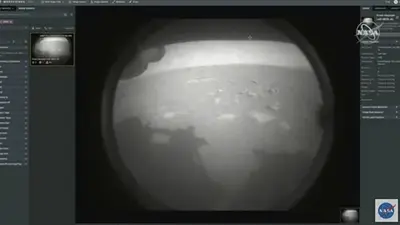 La primera imagen de Marte que compartió Perseverance. La primera imagen de Marte que compartió Perseverance.
