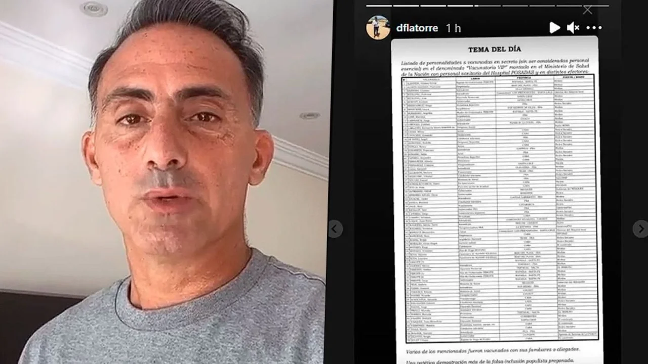 Diego Latorre y una sorpresiva revelación sobre las vacunas VIP