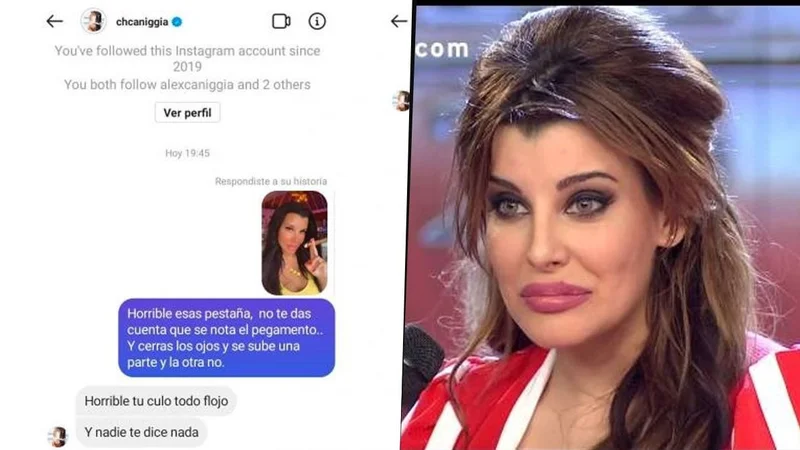Charlotte Caniggia vs. una seguidora de Instagram, chats vergonzosos