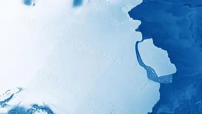 Especialistas del Instituto Antártico Argentino (IAA) detectaron el desprendimiento de un témpano de hielo gracias con satélites argentinos Especialistas del Instituto Antártico Argentino (IAA) detectaron el desprendimiento de un témpano de hielo gracias con satélites argentinos