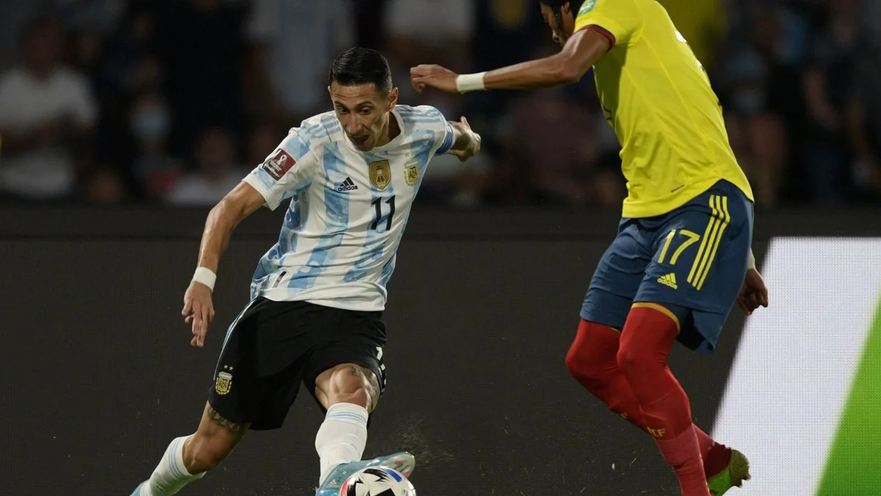 Los lujos de Ángel Di María vs Colombia: tacos y caños en la Selección