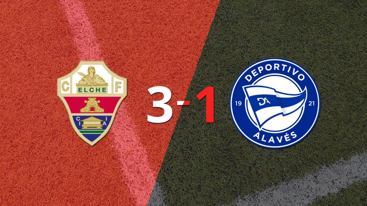 Pere Milla anota doblete en la victoria por 3 a 1 de Elche sobre Alavés