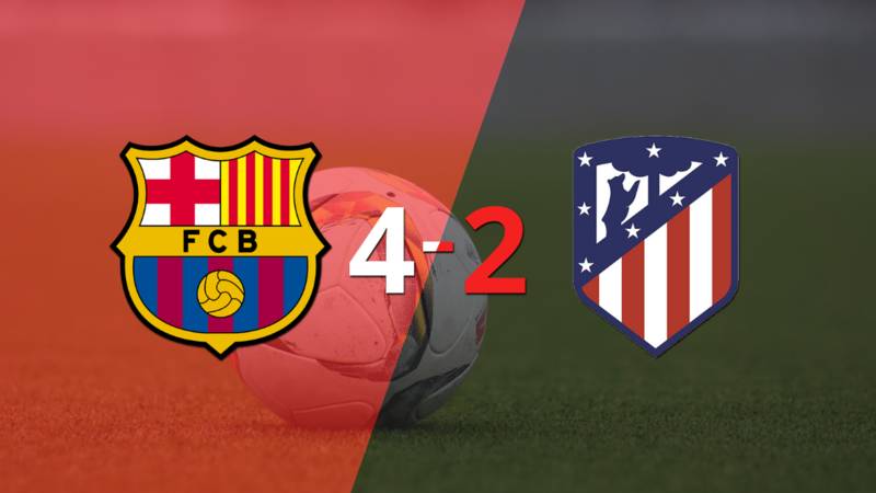 Gran triunfo de Barcelona por 4 a 2 frente a Atlético de Madrid