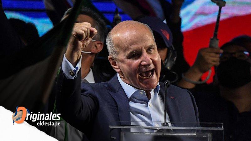 El expresidente José María Figueres festeja la victoria electoral en Costa Rica