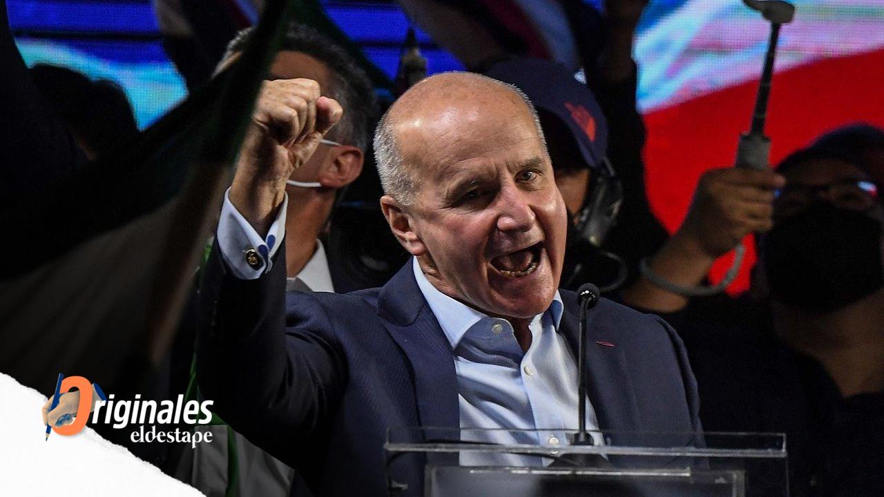 El expresidente José María Figueres festeja la victoria electoral en Costa Rica