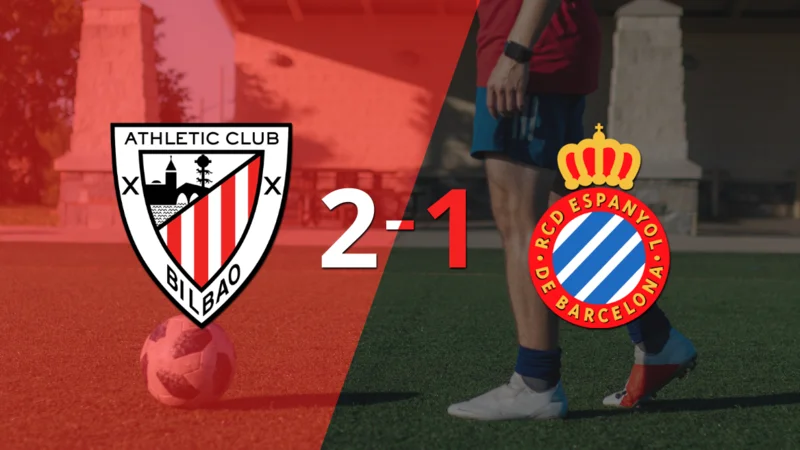 Athletic Bilbao le ganó a Espanyol en su casa por 2-1