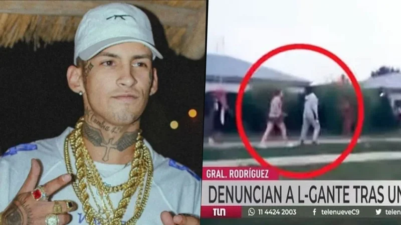 L-Gante se agarró a trompadas con los vecinos y fue captado por un video.