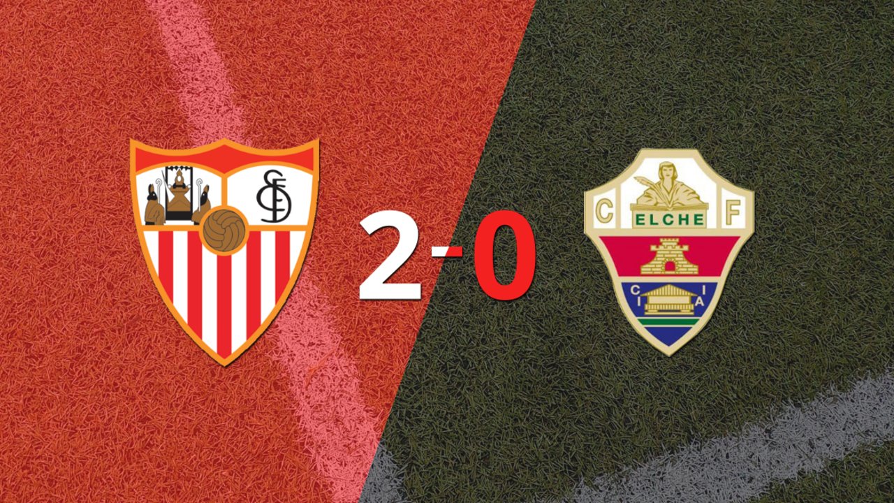 En su casa, Sevilla derrotó por 2-0 a Elche