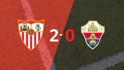 En su casa, Sevilla derrotó por 2-0 a Elche En su casa, Sevilla derrotó por 2-0 a Elche
