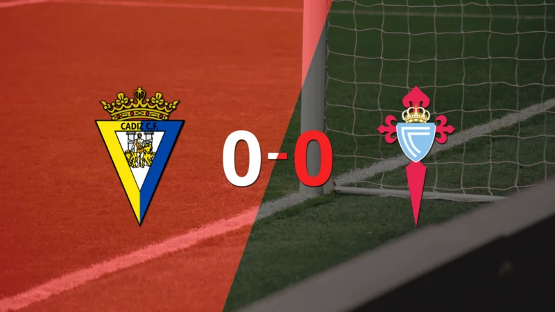 Sin goles, Cádiz y Celta igualaron el partido