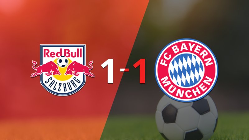 Empate a uno entre Red Bull Salzburgo y Bayern Múnich