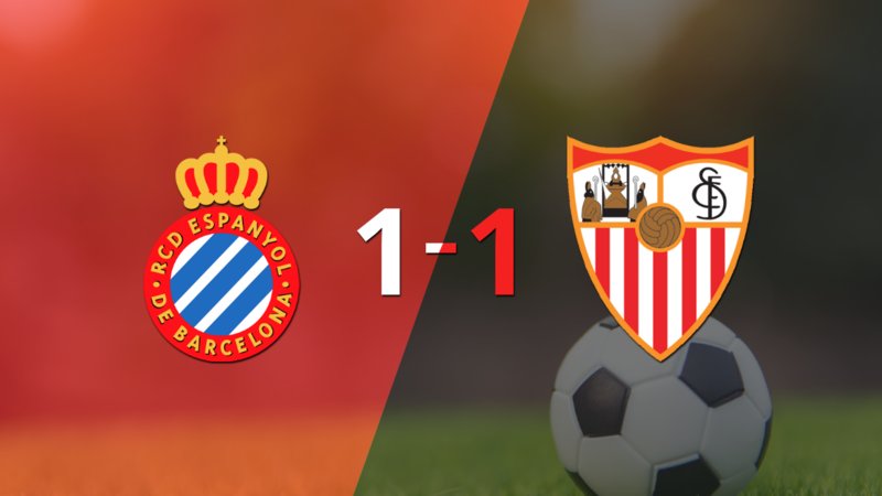 Empate a uno entre Espanyol y Sevilla
