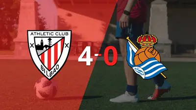 Athletic Bilbao golea 4-0 como local a Real Sociedad Athletic Bilbao golea 4-0 como local a Real Sociedad