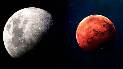 La Luna y Marte La Luna y Marte