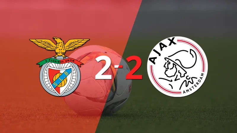 Benfica y Ajax igualaron por 2 en un vibrante partido