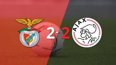 Benfica y Ajax igualaron por 2 en un vibrante partido Benfica y Ajax igualaron por 2 en un vibrante partido