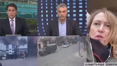 La Nación TV, Elisabetta Piqué, guerra Rusia Ucrania, Kiev, televisión La Nación TV, Elisabetta Piqué, guerra Rusia Ucrania, Kiev, televisión