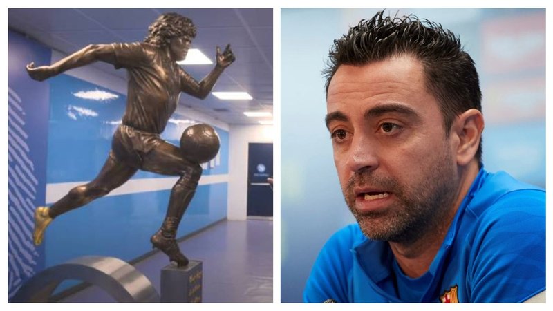 Xavi Hernández Barcelona Diego Armando Maradona