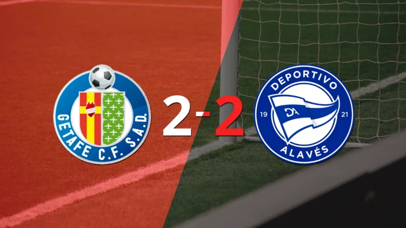 Con doblete de Enes Ünal, Getafe empató con Alavés 2-2