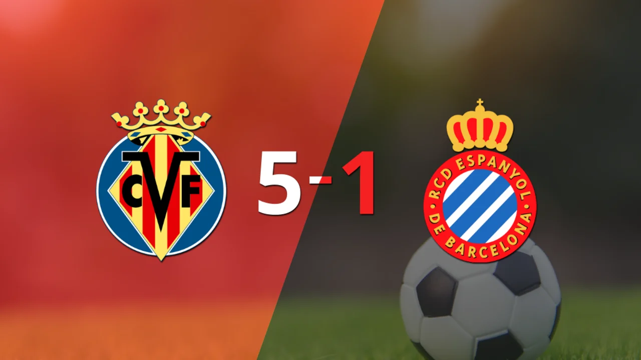 Goleada de Villarreal 5 a 1 sobre Espanyol