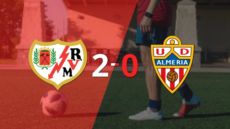 Sólido triunfo de Rayo Vallecano por 2-0 frente a Almería