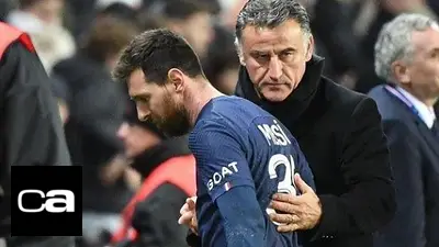 Christophe Galtier Lionel Messi PSG Christophe Galtier Lionel Messi PSG
