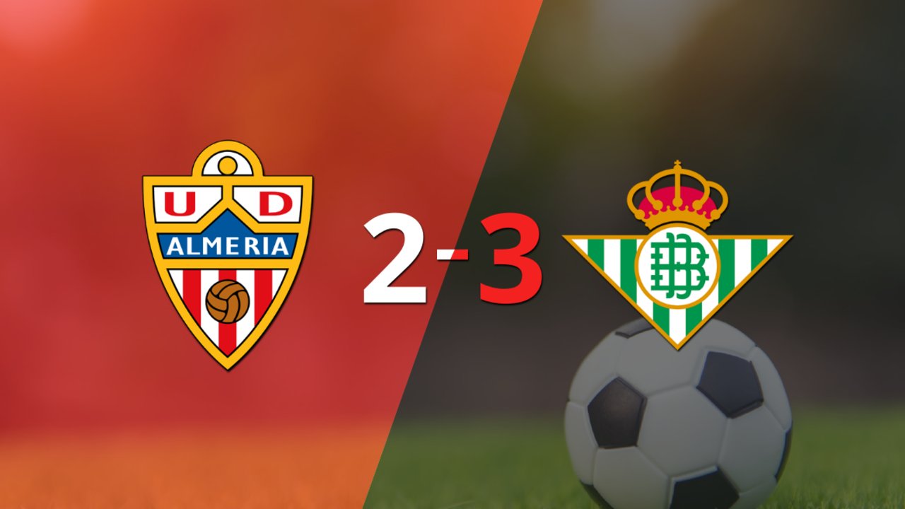 Triunfo de Betis sobre Almería por 3 a 2