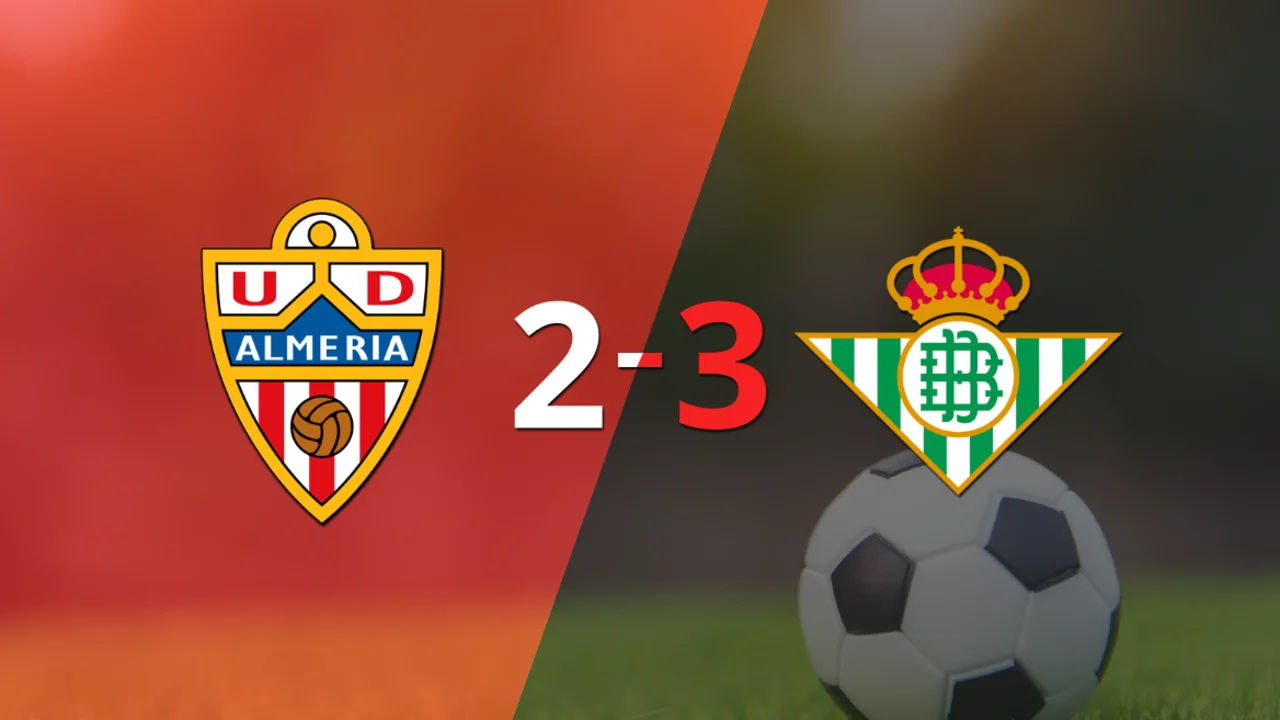 Triunfo de Betis sobre Almería por 3 a 2