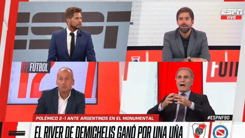 Oscar Ruggeri, Pollo Vignolo, Mariano Closs, televisión, F90, ESPN, fútbol argentino, deportes