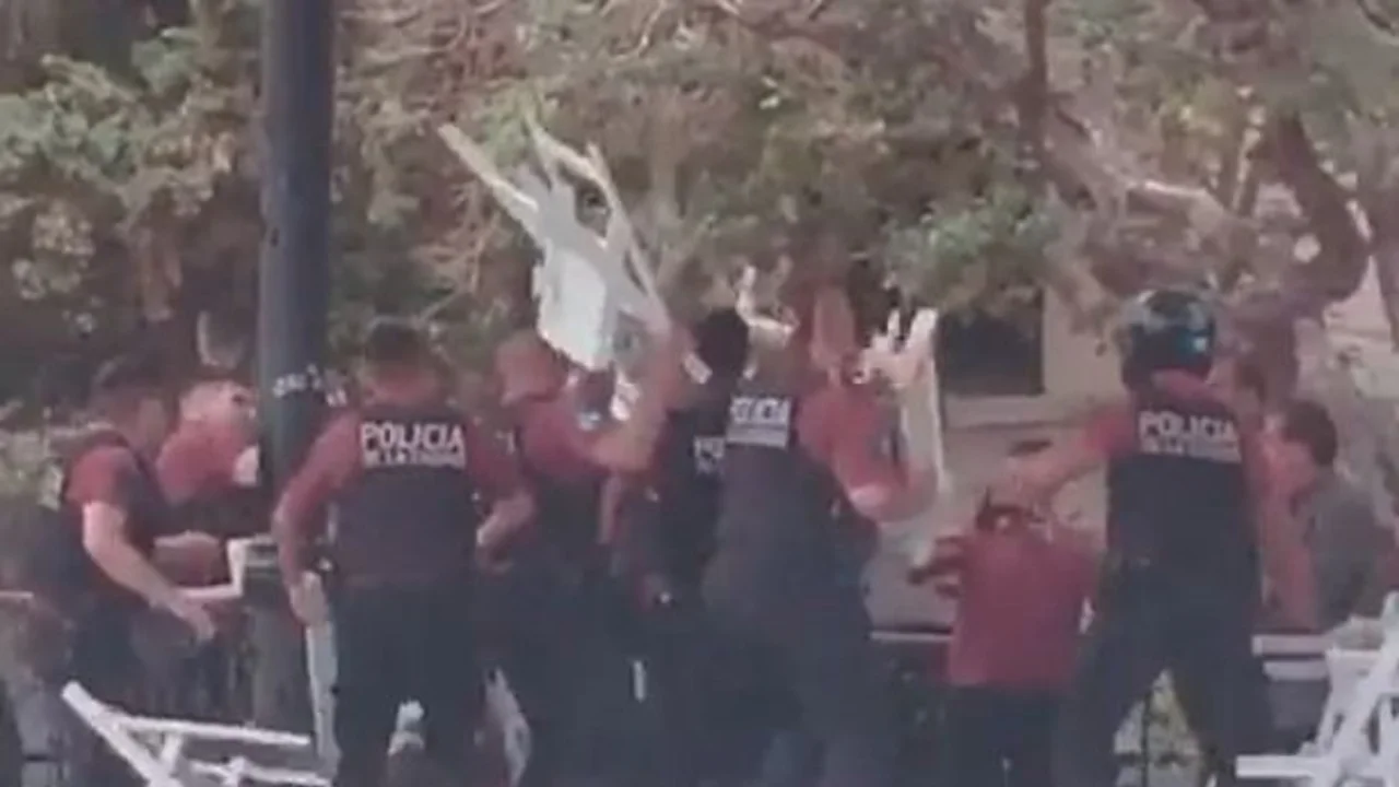 Policía de la Ciudad, policías a los sillazos en Belgrano