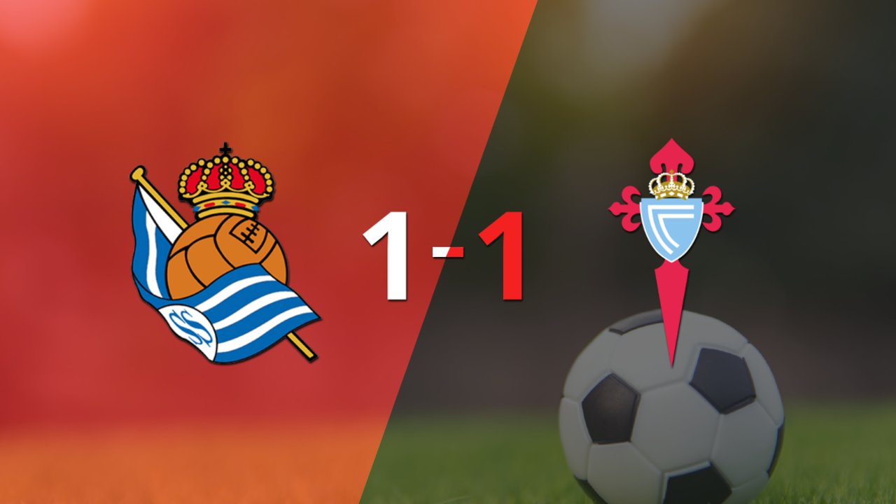 Celta logró sacar el empate a 1 gol en casa de Real Sociedad