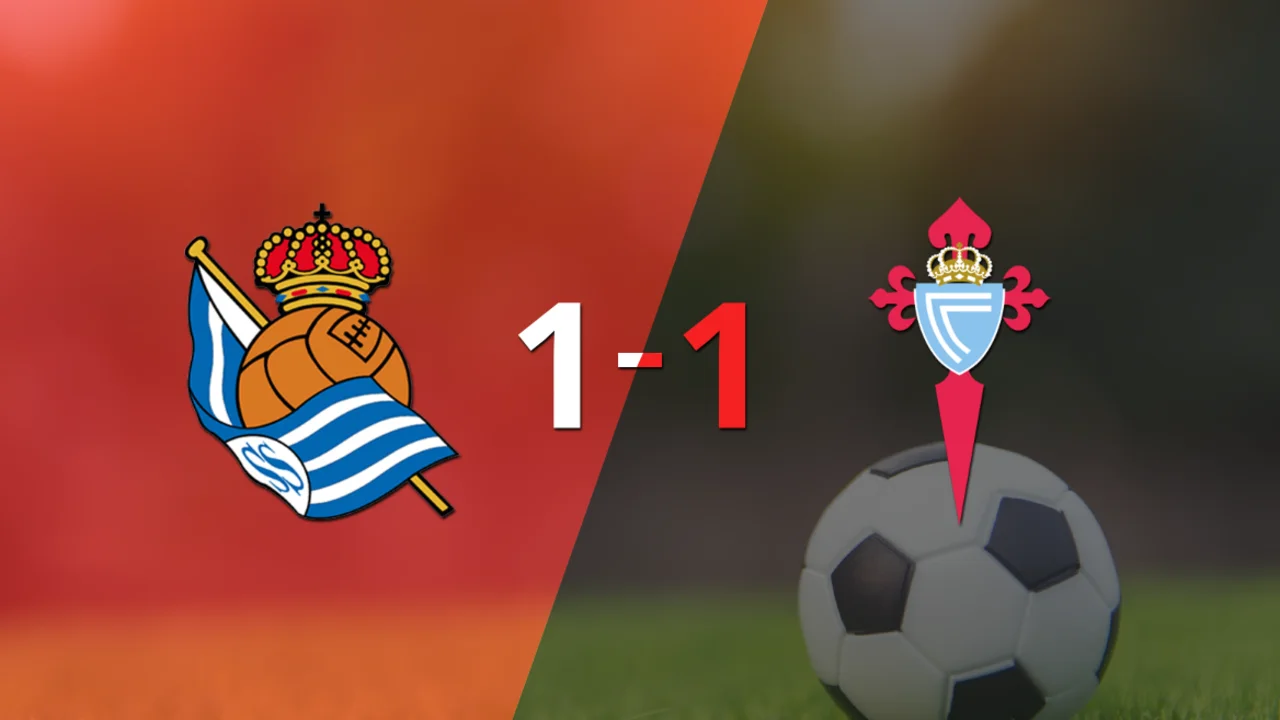 Celta logró sacar el empate a 1 gol en casa de Real Sociedad