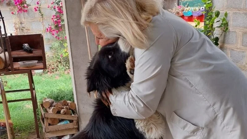 Viajó casi 400 km para adoptar un perrito rescatado de Ituzaingó a Bolívar