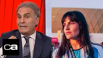 Oscar Ruggeri, Lola del Carril, televisión, ESPN, fútbol, deportes Oscar Ruggeri, Lola del Carril, televisión, ESPN, fútbol, deportes