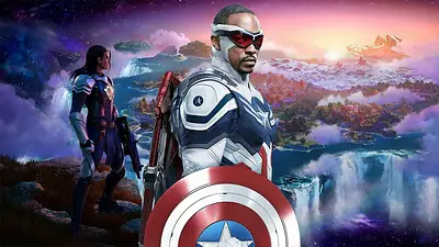 Skin de Sam Wilson en Fortnite. Skin de Sam Wilson en Fortnite.