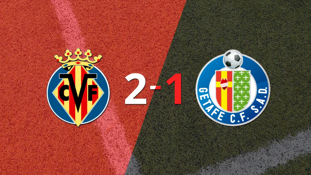 Villarreal logra 3 puntos al vencer de local a Getafe 2-1