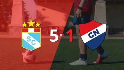 Sporting Cristal goleó a Nacional (P) y pasó a Tercera Fase Sporting Cristal goleó a Nacional (P) y pasó a Tercera Fase