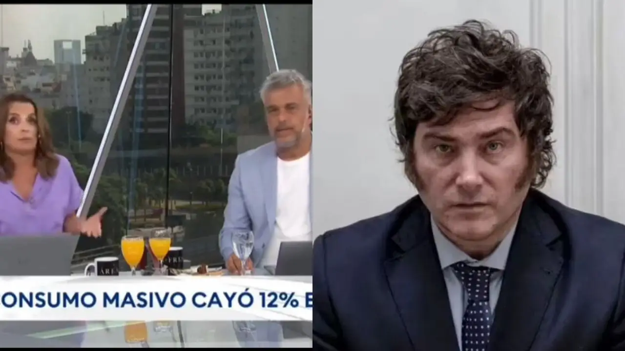 Paula García, Mario Massaccesi y Javier Milei
