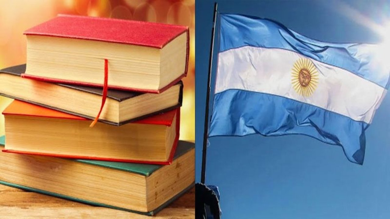 Libro, bandera argentina