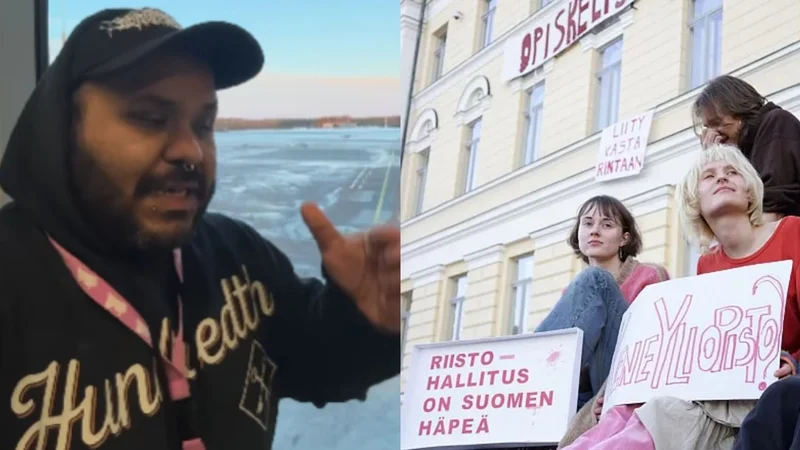 Mostró cómo es una huelga en Finlandia y fue letal contra los anti protestas.
